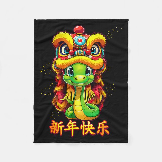 Cobertor De Velo Chinese Zodiac Year Of The Snake 2025 Chinese New  (Frente)