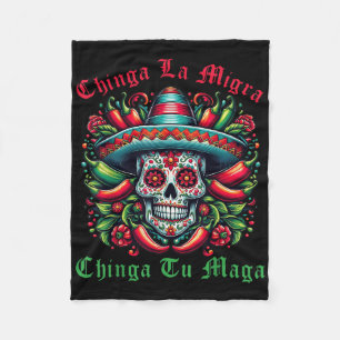Cobertor De Velo Chinga La Migra Chinga Seu Imigrante Mexicano Dire