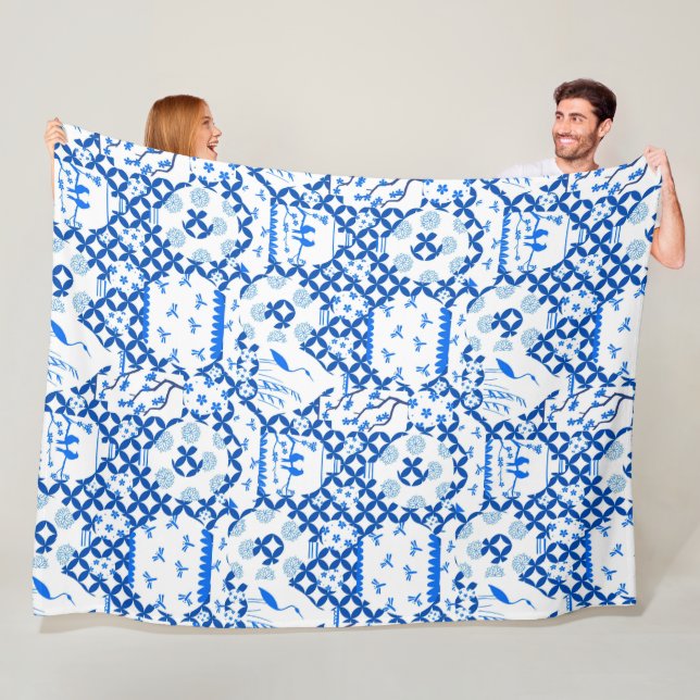 Cobertor De Velo Chinoiserie Ginger Jar Jars Fleece Blanket (In Situ)