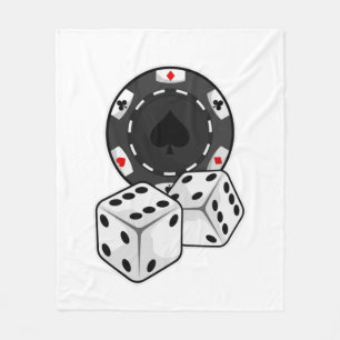 Cobertor De Velo Chip & Dice para Poker