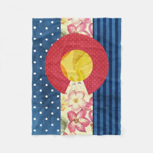 Cobertor De Velo Chique do vintage da bandeira   do estado de