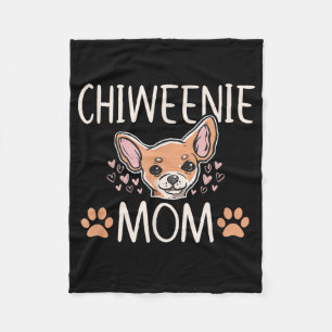 Cobertor De Velo chiweenie mãe chihuahua, linda dona de cachorro,