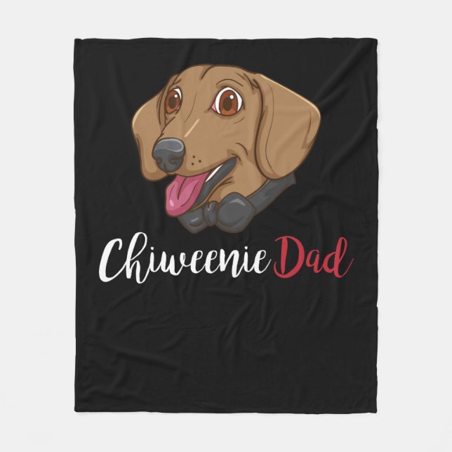 Cobertor De Velo Chiweenie Pai Dog Lover Gift Men Dog Chiweenie (Frente)
