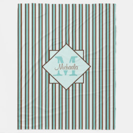 Cobertor De Velo Chocolate Castanho e Casa Verde, Monograma