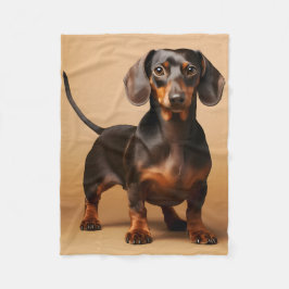 Cobertor De Velo Chocolate e Tan Dachshund Dog