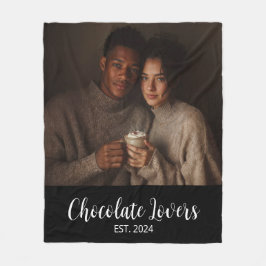Cobertor De Velo Chocolate Lovers Couple Established Photo Gift