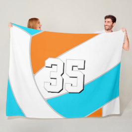 Cobertor De Velo choose ANY team colors w jersey number volleyball