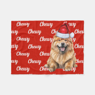Cobertor De Velo Chow Chow Papais noeis Dog com Nome Personalizado 