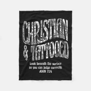 Cobertor De Velo Christian & Tatuado John 7_24 Cita Faith Bel