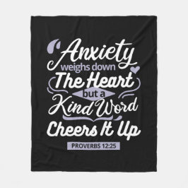 Cobertor De Velo Christian Encouragement Quote – Anxiety & Kindness
