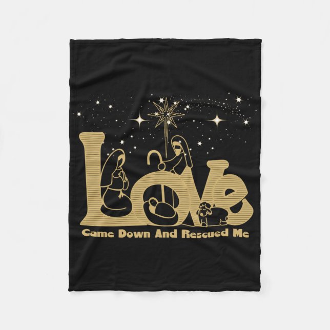 Cobertor De Velo Christian Family Christmas Nativity Scene Gold T S (Frente)