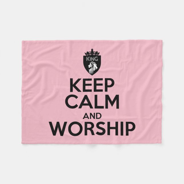 Cobertor De Velo Christian KEEP CALM E CULTO (Frente (Horizontal))