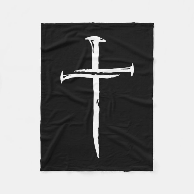 Cobertor De Velo Christian Minimalist Three Nails Cross Religious J (Frente)