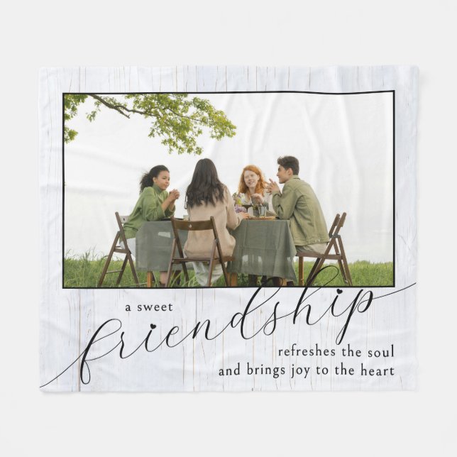 Cobertor De Velo Christian Quote Friendship Fleece Blanket (Frente (Horizontal))