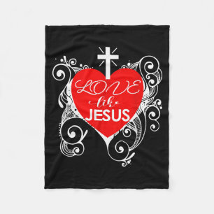 Cobertor De Velo Christian Valentine -amor Como Jesus Coração na Mo