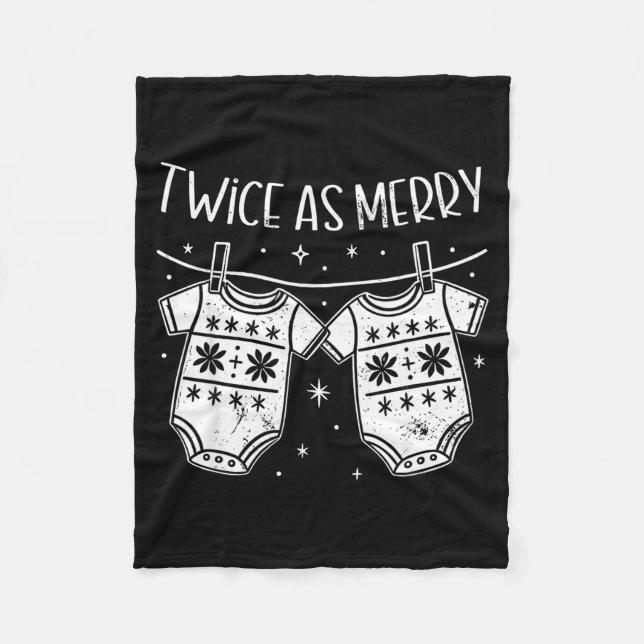 Cobertor De Velo Christmas Baby Twin Mom Xmas Twin Pregnancy Reveal (Frente)