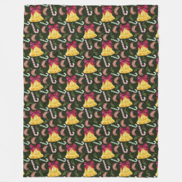 COBERTOR DE VELO CHRISTMAS BELLS CANDYCANE & COOKIES