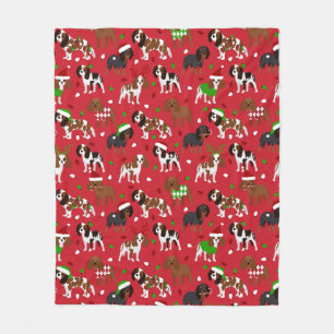 Cobertor De Velo Christmas Cavalier King Charles Spaniel