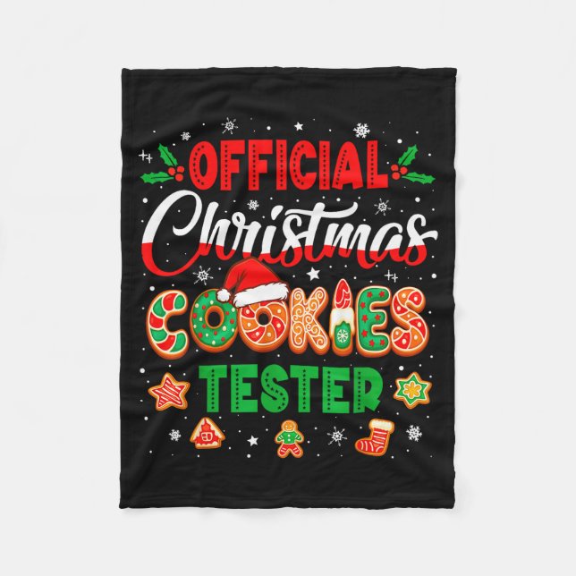 Cobertor De Velo Christmas Cookie Tester Taster Baking Crew Toddler (Frente)