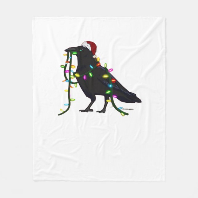 Cobertor De Velo Christmas Crow Tis The Season (Frente)