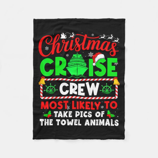 Cobertor De Velo Christmas Cruise Crew Most Likely To Take Cs Towel (Frente)