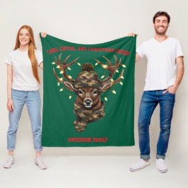 Cobertor De Velo Christmas deer Fleece Blanket
