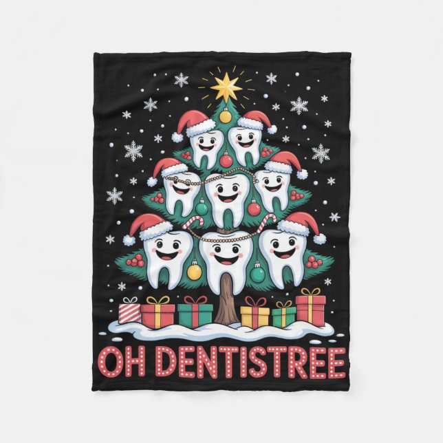 Cobertor De Velo Christmas Dental Squad Oh Dentistree  (Frente)
