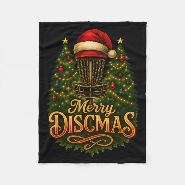 Cobertor De Velo Christmas Disc Golf Merry Discmas  (Frente)