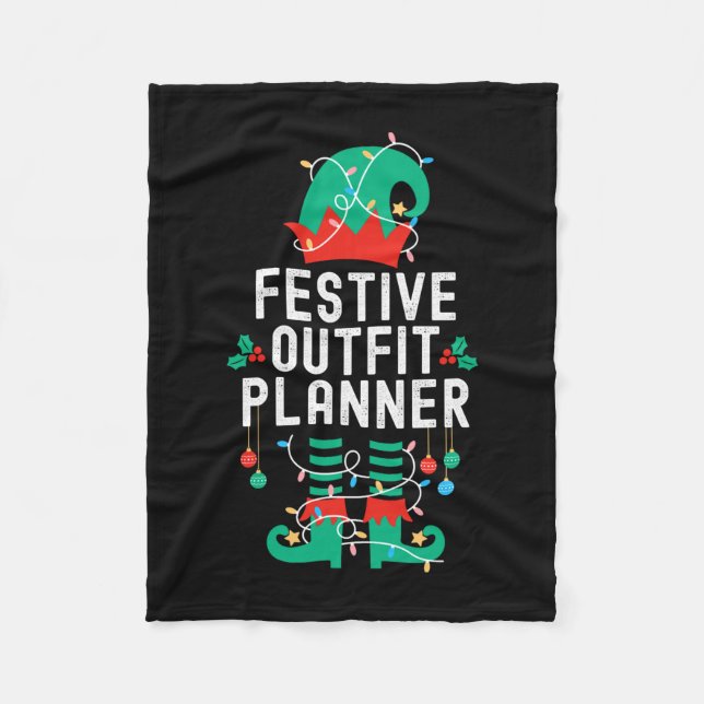 Cobertor De Velo Christmas Elf Office Team Party Family Matching _1 (Frente)