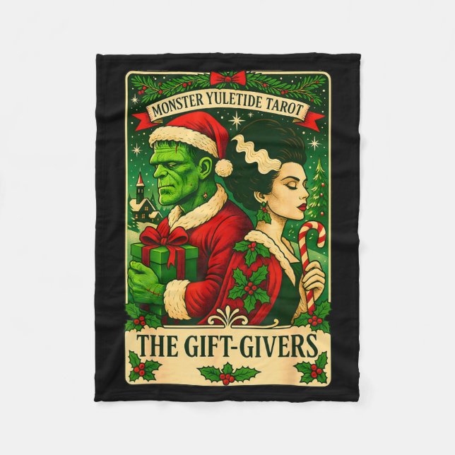 Cobertor De Velo Christmas Frankenstein And Bride The Lovers Tarot  (Frente)