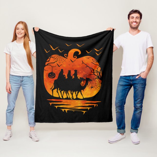 COBERTOR DE VELO CHRISTMAS HALLOWECOSTUME PUMPKIN NATAL GIFT (In Situ)