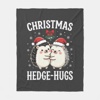 Cobertor De Velo Christmas Hedge-Hugs Cute Hedgehog Holiday