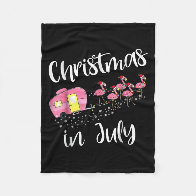 Cobertor De Velo Christmas In July Flamingo Nk  (Frente)