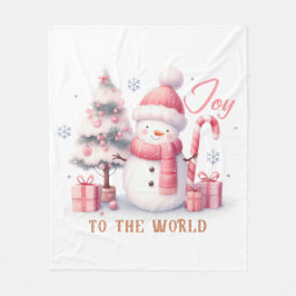Cobertor De Velo Christmas Joy to the World Fleece Blanket