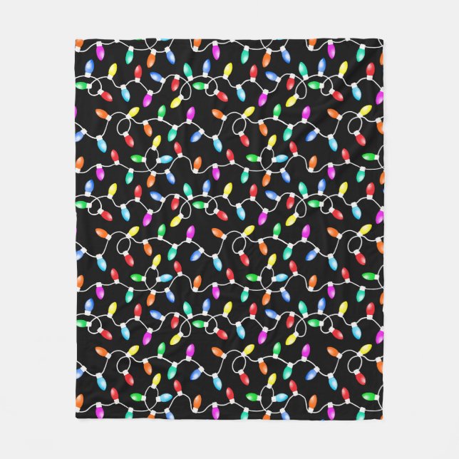 Cobertor De Velo Christmas Lights Pattern (Frente)