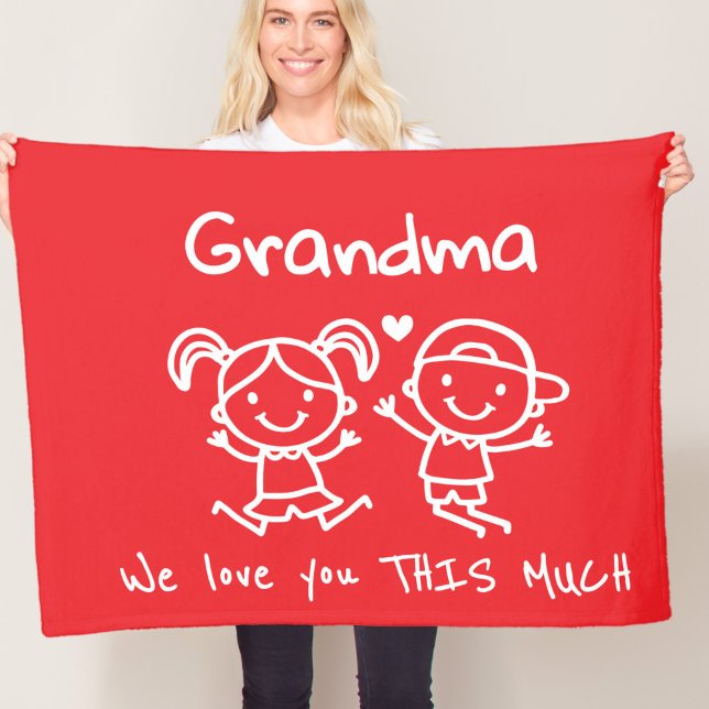 Cobertor De Velo Christmas Love You Grandma Fun Graphic Gift (Criador carregado)