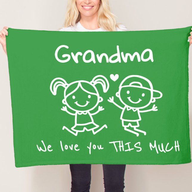 Cobertor De Velo Christmas Love You Grandma Fun Graphic Gift (Criador carregado)