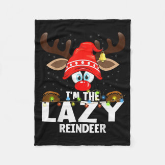 Cobertor De Velo Christmas Matching I'm The Lazy Reindeer