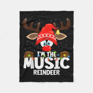 Cobertor De Velo Christmas Matching I'm The Music Reindeer