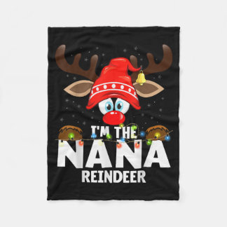Cobertor De Velo Christmas Matching I'm The Nana Reindeer