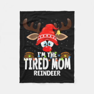 Cobertor De Velo Christmas Matching I'm The Tired Mom Reindeer