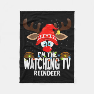 Cobertor De Velo Christmas Matching I'm The Watching Tv Reindeer