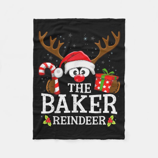 Cobertor De Velo Christmas Matching The Baker Reindeer Family  (Frente)