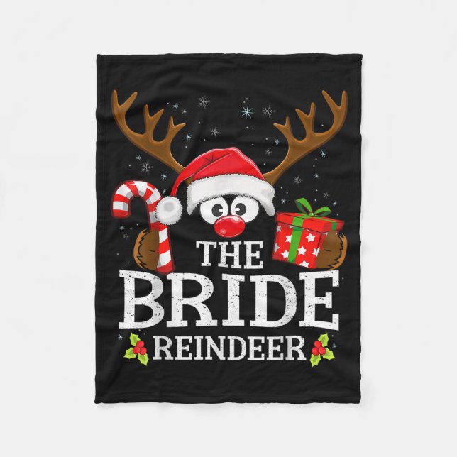 Cobertor De Velo Christmas Matching The Bride Reindeer Family  (Frente)