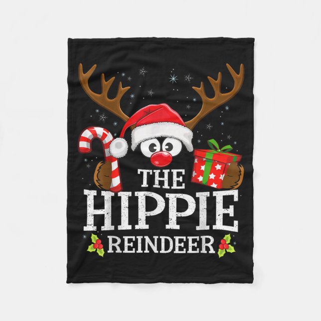 Cobertor De Velo Christmas Matching The Hipe Reindeer Family  (Frente)