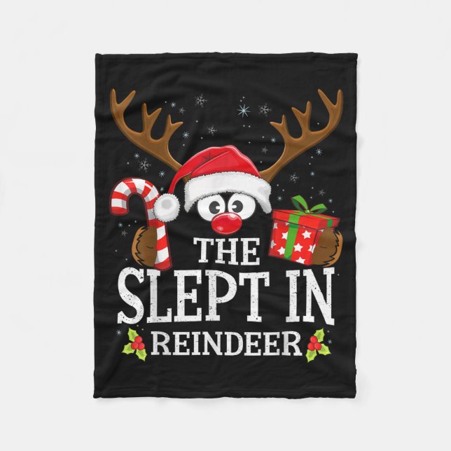 Cobertor De Velo Christmas Matching The Slept In Reindeer Family  (Frente)