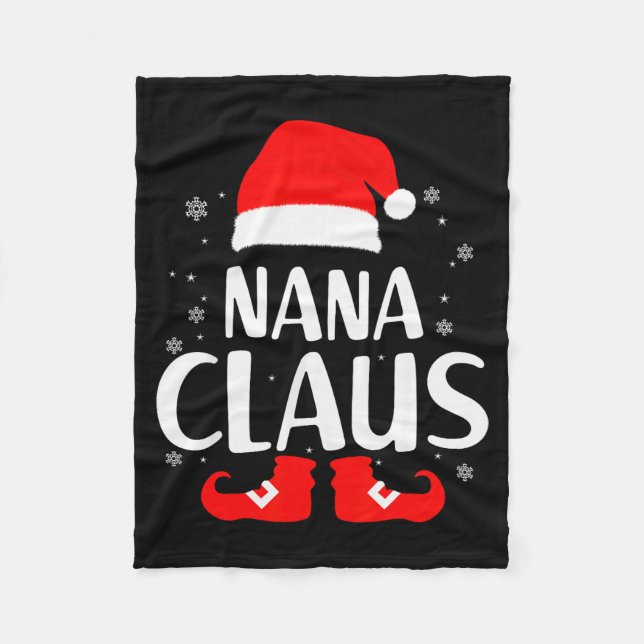 Cobertor De Velo Christmas Nana Claus Leopard Family Matching Pajam (Frente)