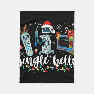 Cobertor De Velo Christmas Nurse Shirt Jingle Bells Nurse Er Icu Ni