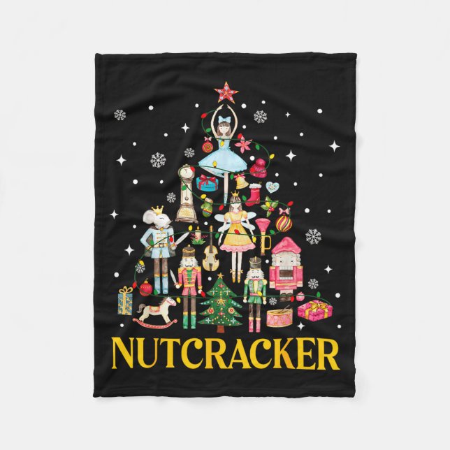Cobertor De Velo Christmas Nutcracker Squad Ballet Dance Women Kid  (Frente)