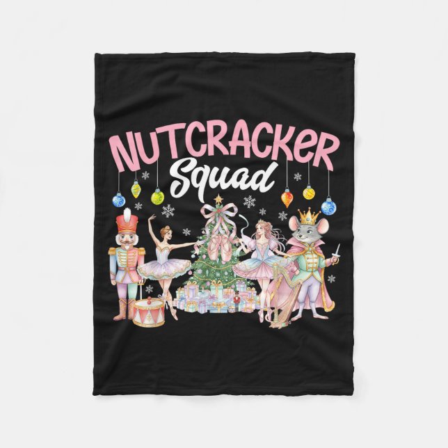 Cobertor De Velo Christmas Nutcracker Squad Ballet Family Matching  (Frente)